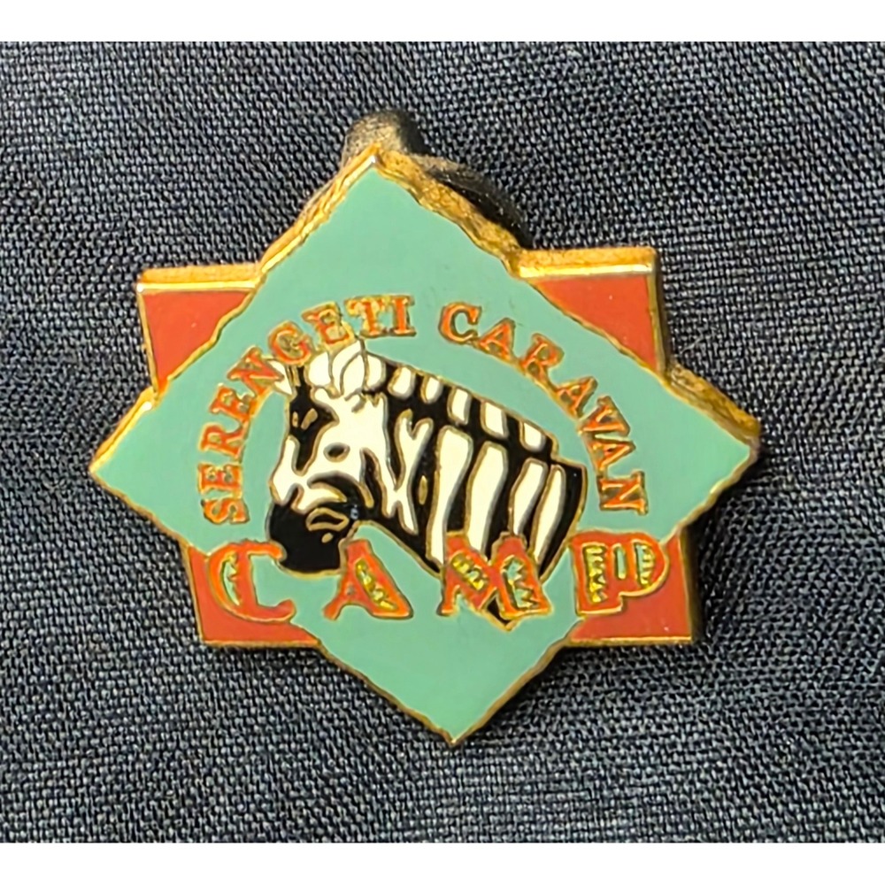 Serengeti Caravan Camp Zebra‎ Enamel Pin Souvenir Africa Safari Adventure